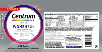 Centrum Silver Women 50+ label