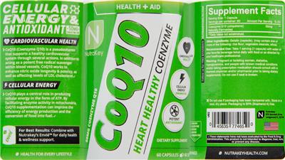 CoQ10 50 mg label