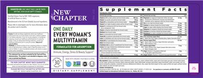 Every Woman's One Daily Multivitamin label