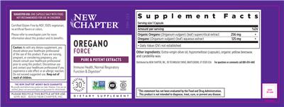 Oregano Force label