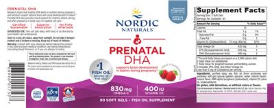 Prenatal DHA Strawberry label