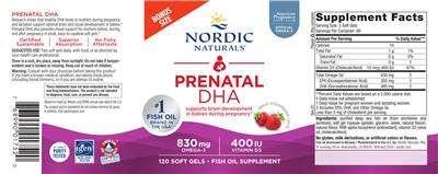 Prenatal DHA Strawberry label
