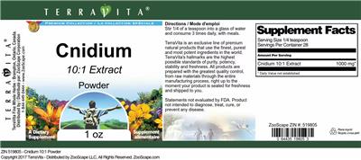 Cnidium 10:1 Extract Powder label