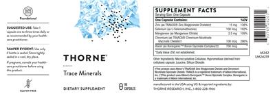 Trace Minerals label