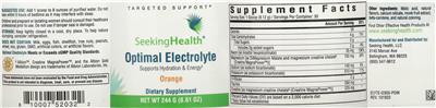 Optimal Electrolyte Orange label