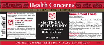 Gastrodia Relieve Wind label