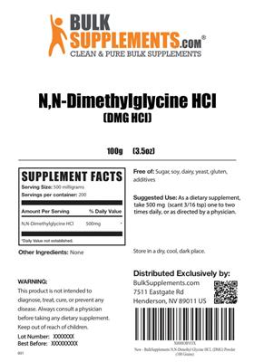 N,N-Dimethylglycine HCl (DMG HCl) label