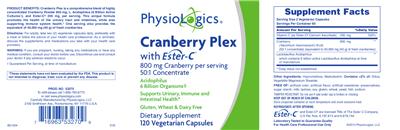 Cranberry Plex with Ester-C label