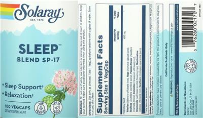 Sleep Blend SP-17 label