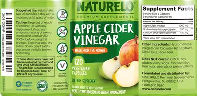 Apple Cider Vinegar label