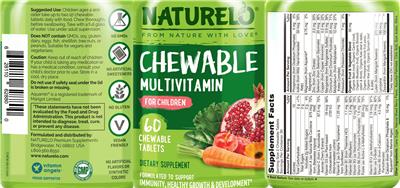 Chewable Multivitamin for Children label