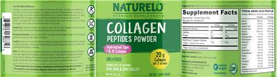 Collagen Peptides Powder Unflavored label