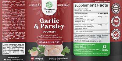 Garlic & Parsley label