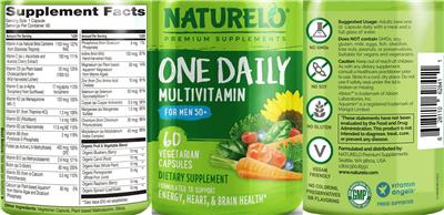 One Daily Multivitamin for Men 50+ label