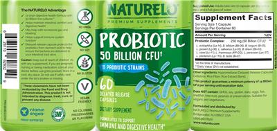 Probiotic 50 Billion CFU label