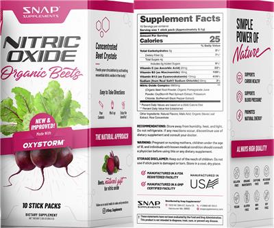 Nitric Oxide Organic Beets label