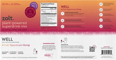 Well + Full-Spectrum Hemp Passion Fruit  label