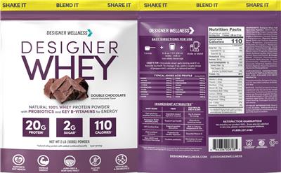 Designer Whey Double Chocolate label