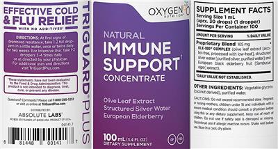 Natural Immune Support Concentrate label