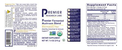 Premier Fermented Mushroom Blend label