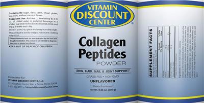Collagen Peptides Powder Unflavored label