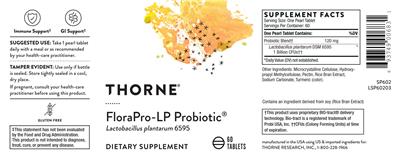 FloraPro-LP Probiotic label