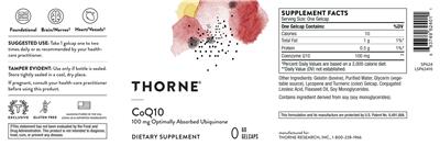 CoQ10 100 mg label