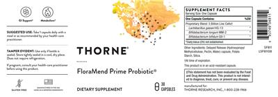 FloraMend Prime Probiotic label