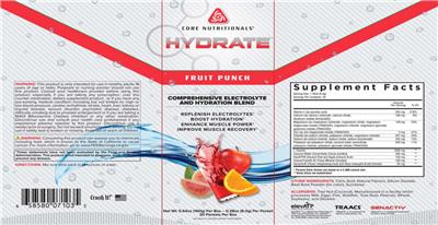 Hydrate Fruit Punch label
