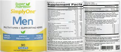 Men Multivitamin + Supporting Herbs label