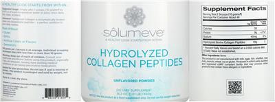 Hydrolyzed Collagen Peptides Unflavored label