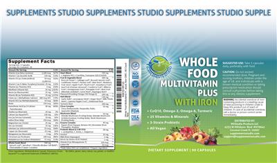 Whole Food Multivitamin Plus with Iron label
