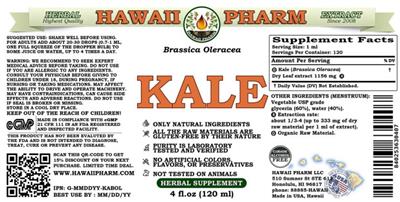 Kale Alcohol Free label