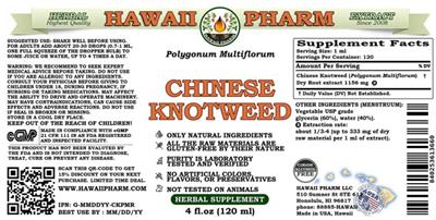 Chinese Knotweed Alcohol Free label