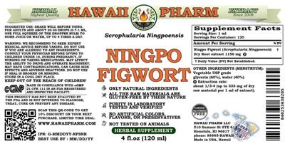 Ningpo Figwort Alcohol Free label