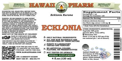 Ecklonia Alcohol Free label