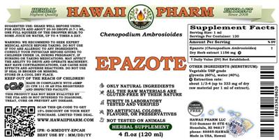 Epazote Alcohol Free label