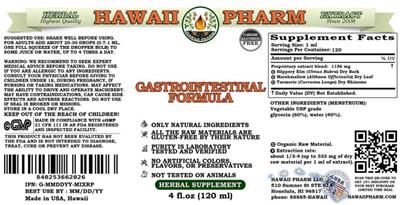 Gastrointestinal Formula Alcohol Free label