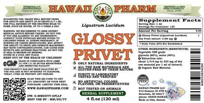 Glossy Privet Alcohol Free label