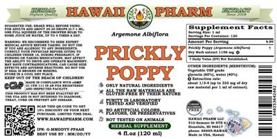Prickly Poppy Alcohol Free label