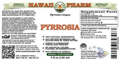 Pyrrosia Alcohol Free label