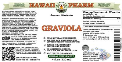 Graviola Alcohol Free label