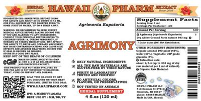 Agrimony label