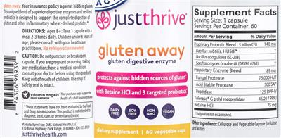 Gluten Away label