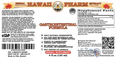 Gastrointestinal Formula label