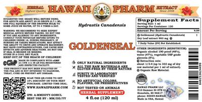 Goldenseal label