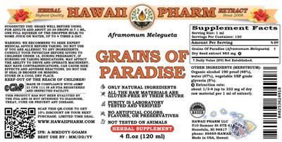 Grains of Paradise label