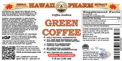 Green Coffee label
