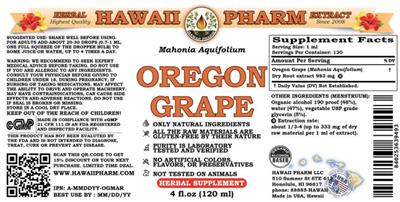 Oregon Grape label