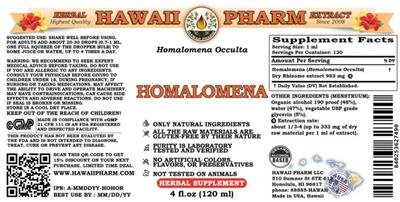 Homalomena label